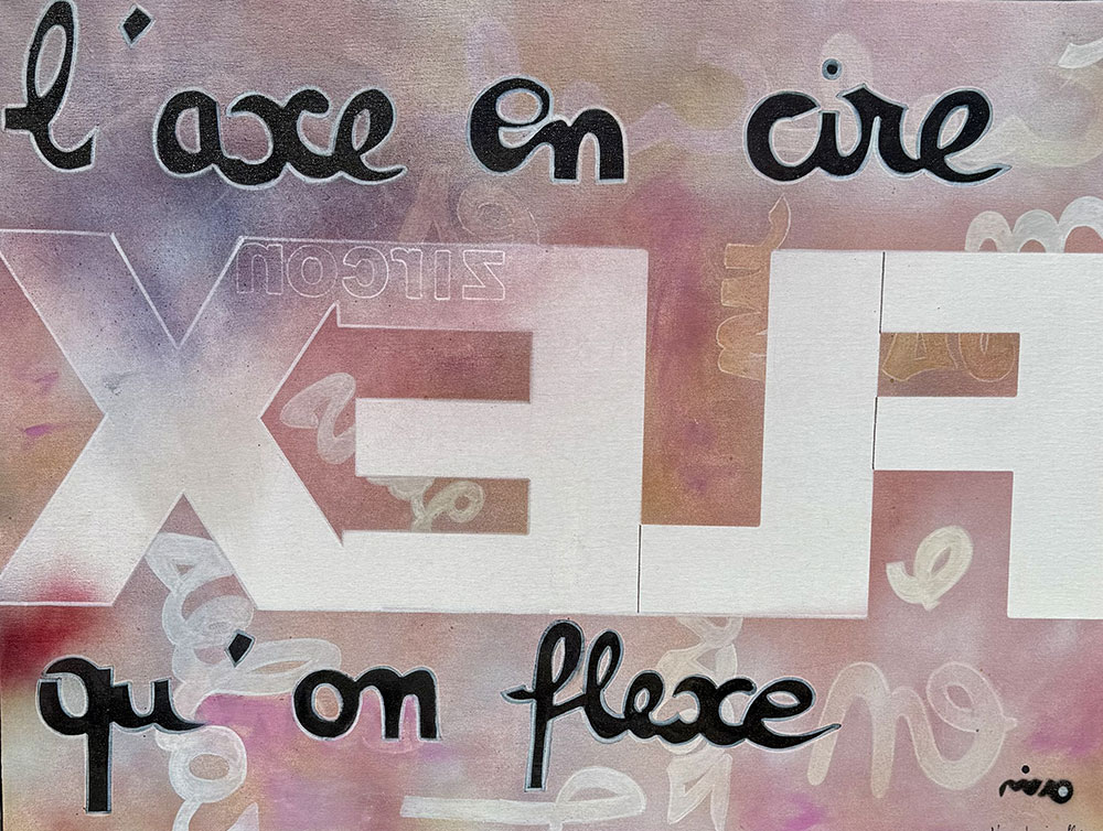 l’axe en cire qu’on flexe – 60×80 cm