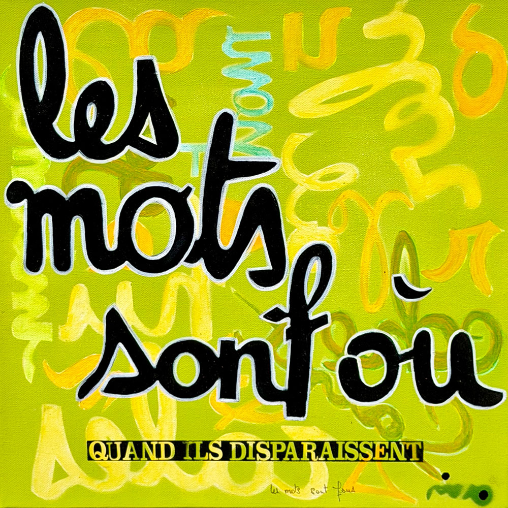 les mots sont fous – 40×40 cm